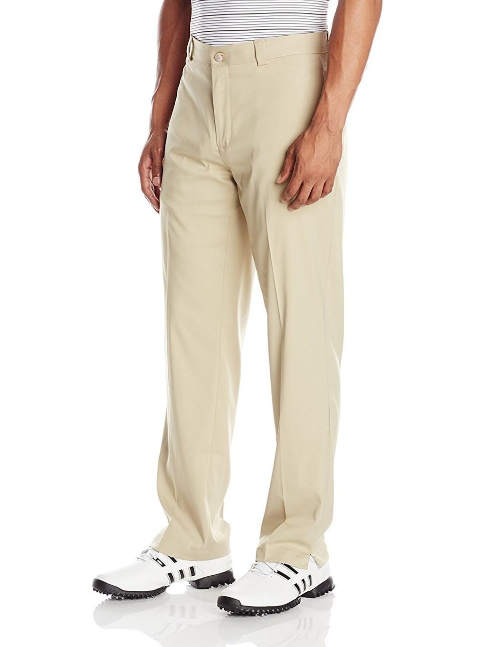 Louis Raphael Men’s Golf Flat Front Stretch Wicking Golf Pant Stone 34Wx30L
